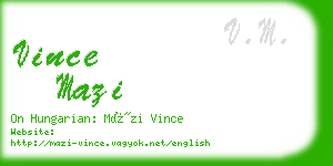 vince mazi business card